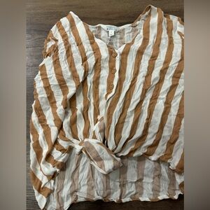 Women’s Market & Spruce Size Large Striped Summer Crop Top